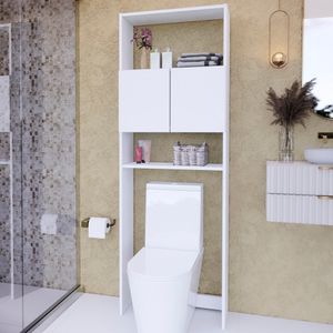 Organizador de Baño Valencia 182x63cm 2 Puertas Movenda Blanco