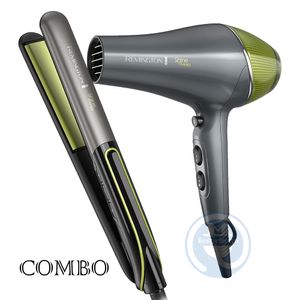 Combo Remington Shine Therapy Aguacate Alisadora S12A y Secador D18A