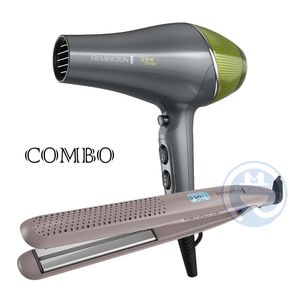 Combo Remington Alisadora Wet2Straight S27A y Secador D18A Shine Therapy