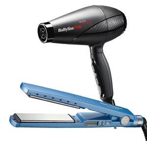 Combo Babyliss Profesional Alisadora Nano Titanium BNT4091TPE y Secador Black Star B6200PE