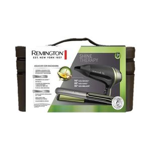 Combo Remington Alisador y Secador S12A-D13A Shine Therapy en Neceser