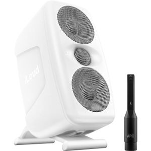IK Multimedia iLoud MTM Kit de monitor de estudio compacto de alta resolución (blanco, par)