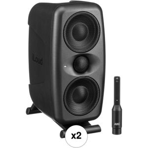 IK Multimedia iLoud MTM Kit de monitor de estudio compacto de alta resolución (negro, par)