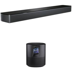Kit Bose Smart Soundbar 300 y Home Speaker 500 (triple altavoz doméstico negro)