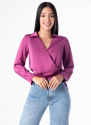Blusa Alionna Saten Mujer Goccos