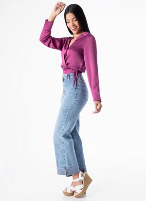 Blusa Alionna Saten Mujer Goccos