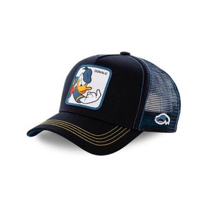 Gorra Estilo Beisbol Snapback Malla Pato Donald Negro y Azul