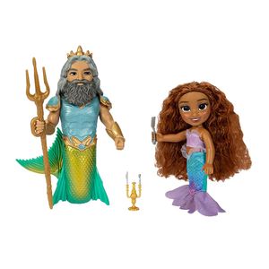 Set de Muñecos Mini Jakks Ariel y Tritón La Sirenita Live Action