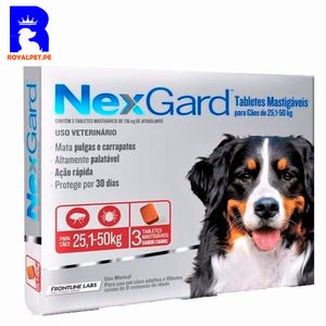 Antipulgas para Perro Nexgard 25.1 a 50 kg x3 Tabletas
