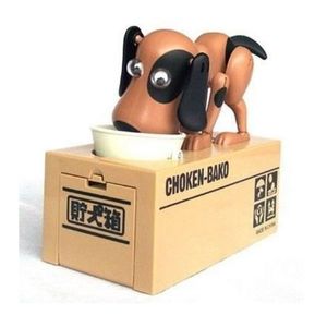 Alcancía Electrónica Perrito Ahorrador Choken Bako Color Marrón con Negro