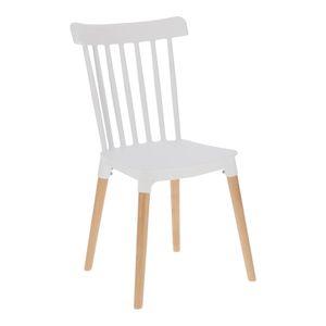 Silla Polipropileno con patas de madera