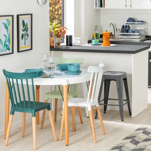Silla Polipropileno con patas de madera