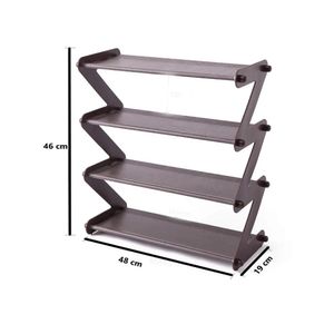 Organizador de Calzados Multiuso Zapatero de 4 Niveles Negro