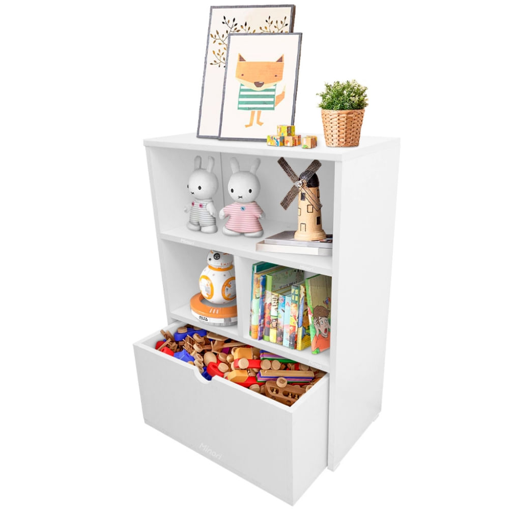 Mueble Organizador de Juguetes Montessori Librero para Niños con Bahúl M755