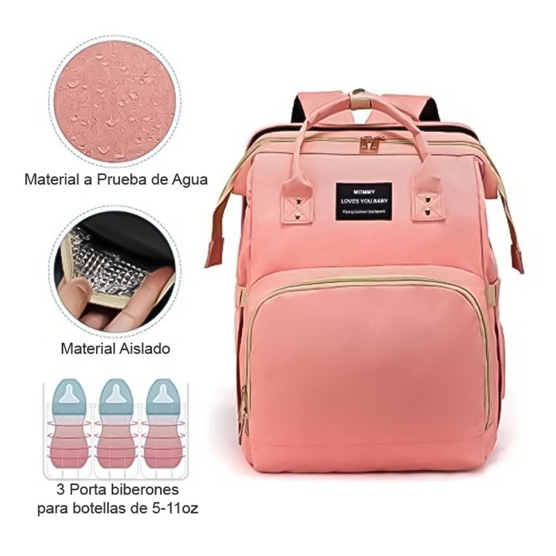 Pañalera discount mochila rosa