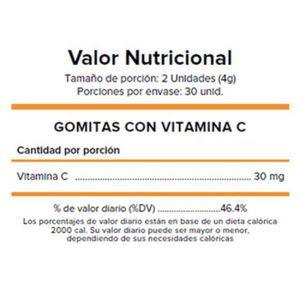Gomitas para Niños con Vitamina C Sabor Naranja Lima Naturals 60 unidades