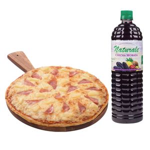 Pack Pizza Hawaiana Familiar LA FLORENCIA + Jugo de Fruta NATURALE Chicha Morada Botella 1L