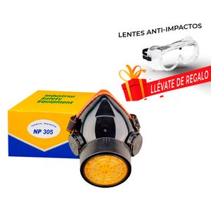 Mascarilla Respirador Antigases y Antiparticulas De 1 Via NP305