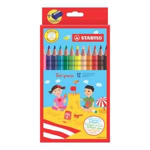 Lapices de Colores "Trio" Extra Gruesos x 12 und.  396-8