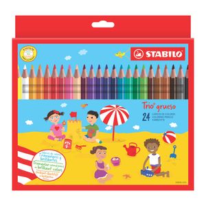 Lapices de Colores "Trio" Extra Gruesos x 24 und.  396/24