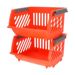 Canasto Apilable Polipropileno M 40,5x34x24 cm
