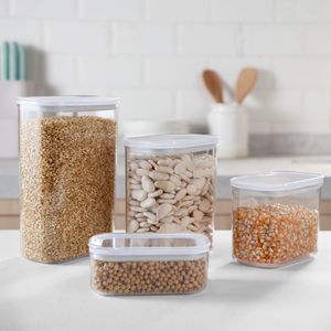 Canister Plástico con Tapa Hermética Cierre Lock 1000 ml
