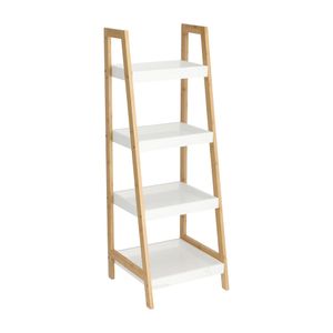 Repisa MDF y Madera Bambú Tijera 4 niveles 34x35x98 cm