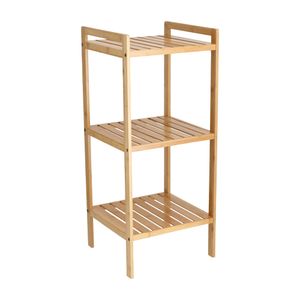Repisa MDF y Madera Bambú Baja 3 bandejas 33x34x80 cm