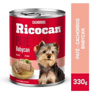 Comida Húmeda para Perros Ricocan Paté Lata Cachorros Babycan 330 gr