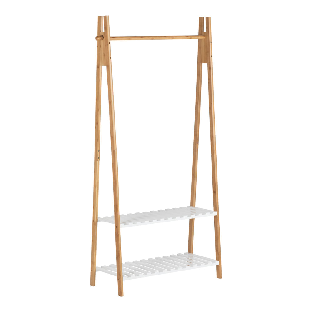 mueble mdf y madera bambu inodoro con puerta 59x28x168 cm