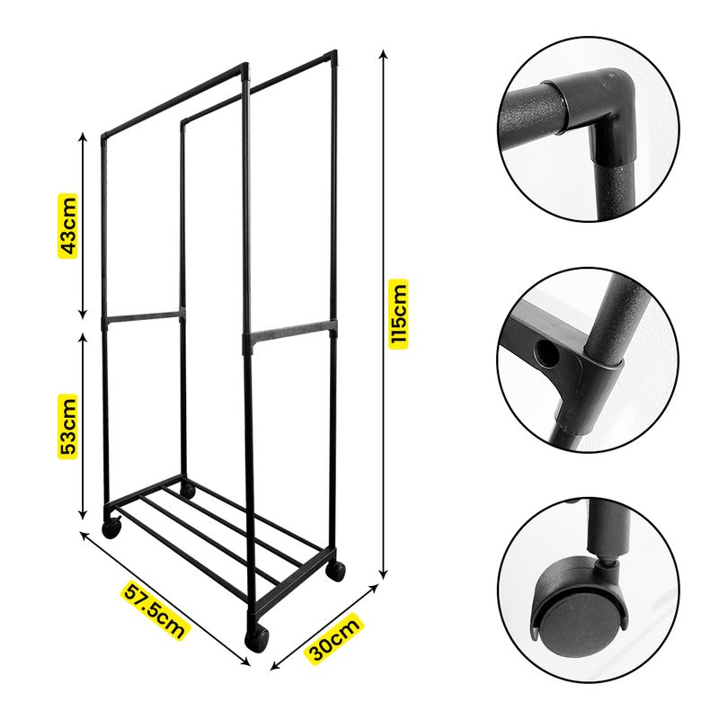 Colgador Albornoz Perchero Doble De Pared En Acero Inoxidable - Main Image