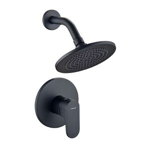 Mezcladora ducha monocomando Trebol Oxford Negro