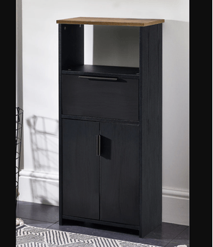 Organizador de Baño Poland Ventitas Home Roble  Negro y Duna