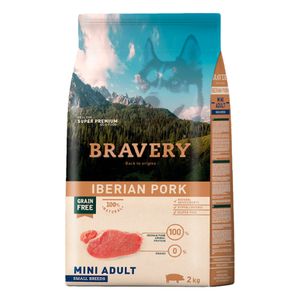 Bravery Alimento Seco Perro Adulto Rza Pqñ Cerdo Ibérico 2 kg