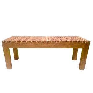 Banco Largo Silla Terraza Terracota En Madera Natural 200 cm de largo
