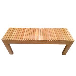 Banco Largo Silla Terraza Terracota En Madera Natural 200 cm de largo