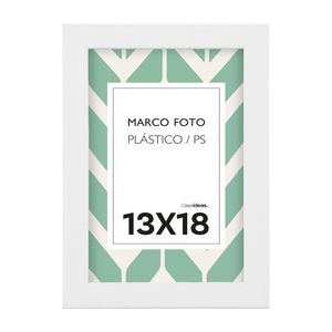 Set 2 Marcos de Foto Plástico PS rectangular para Retratos de 13x18 cm