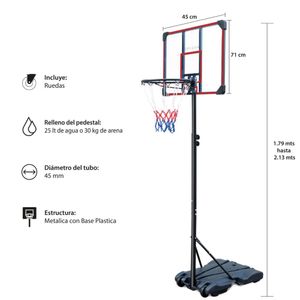Aro – Pedestal de Básquetbol Top Spin A200 Easy