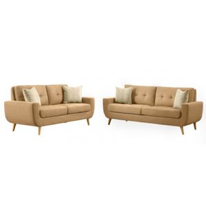 Juego de Sala Alto Hogar 3 2 Kayruth Beige