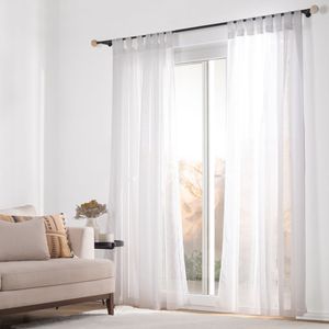 Set 2 Cortinas Velo Tipo Lino con Presillas