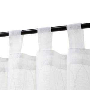 Set 2 Cortinas Velo Estampado Trama con Presillas