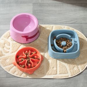 Plato Comida Come Lento para Mascotas