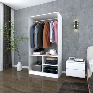 Ropero Guadalupe 02 repisas Movenda Blanco