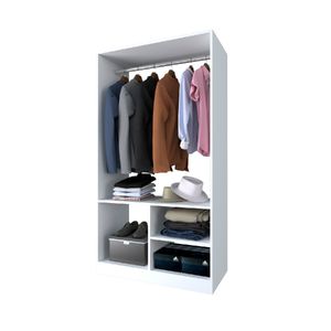 Ropero Guadalupe 02 repisas Movenda Blanco