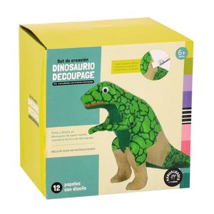 Set Creación Dinosaurio Decoupage