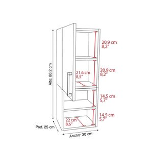 Mueble Lateral Tuhome Madrid 1 Puerta Coñac
