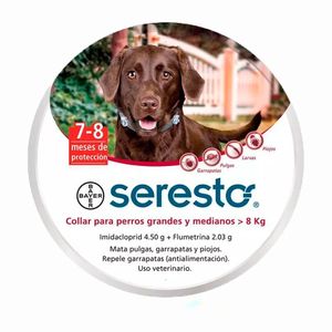 Collar Seresto Antipulgas para Perros 8 kg a Mas