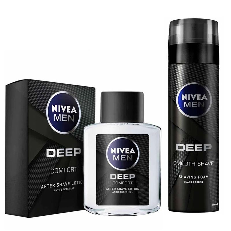 Pack Bálsamo After shave NIVEA Men Deep Frasco 100ml + Espuma de
