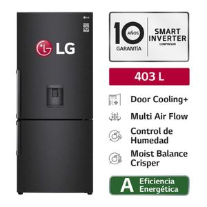 Refrigeradora LG Bottom Freezer 403 L GB41WGT Negro Matte