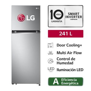 Refrigeradora LG GT24BPP Top Freezer 241L Plateada